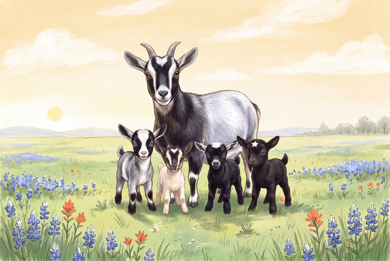Daisy and Her Four Kids
